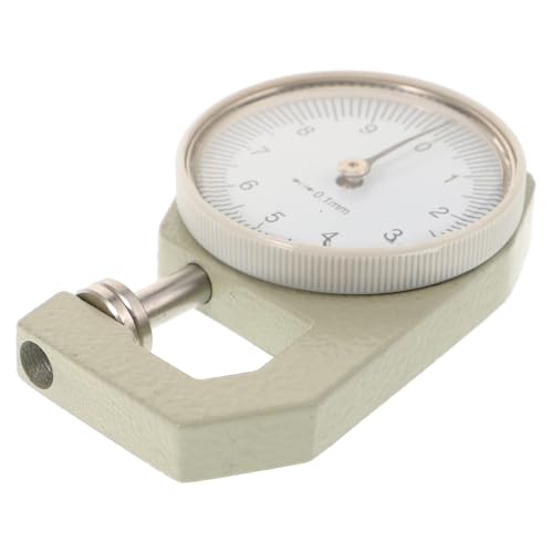 Calibrador de grosor para cuero cabeza plana 0-10mm herramienta de precisión metálica para bricolaje herramienta para prueba de cuero vegetal curtido perla uso industrial miniatura 1