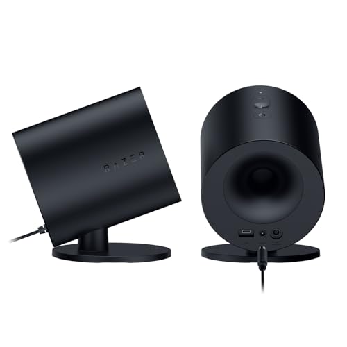 Razer Nommo V2 X - Enceintes de Gaming 2.0 à Large Bande pour PC (Deux Haut-Parleurs à Large Bande de 3 Pouces, THX Spatial Audio, Compatibilité Multiplateforme) Noir