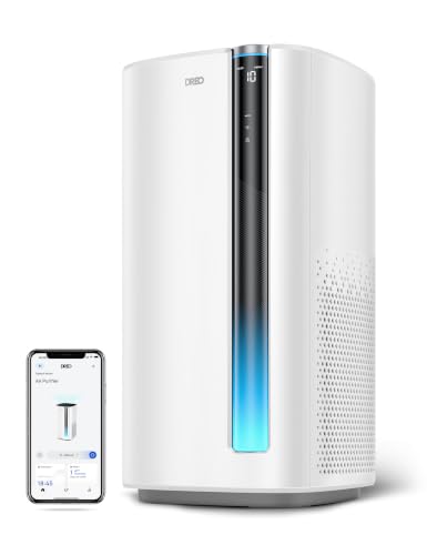 Image of DREO Smart Air Purifier for Home, Washable Pre-Filter, Air Cleaner with Wi-Fi /Voice /Alexa,Smoke,Dust,Pollen,Odor,PM2.5 Quality Monitor, 4 Speeds & Auto /Turbo /Quiet HEPA Sleep Mode, DR-HAP003AS
