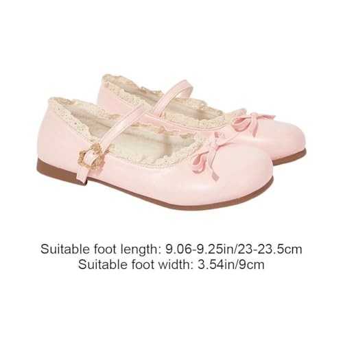 Ballerines à bout rond avec bride à boucle et nœud papillon confortable