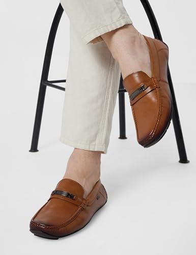 Image of Lee Cooper Mens Leather Regular Slipon Mens Loafers Loafer