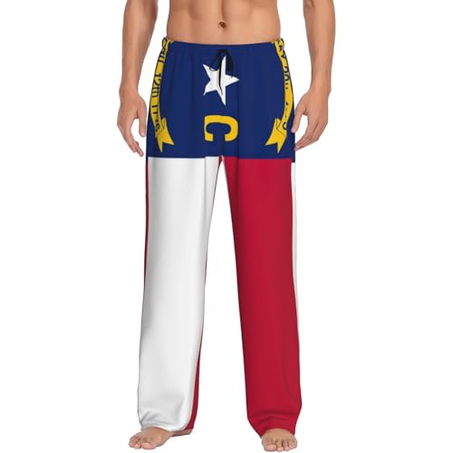 Pantalon de pyjama homme grand et grand Caroline du Nord vêtement de nuit noir XL