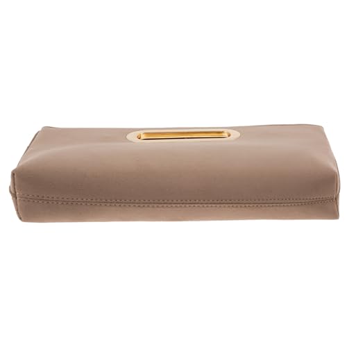 Image of Top Handle Faux Suede Clutch