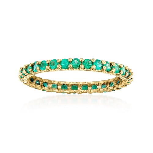 Ross-Simons 0.70 ct. t.w. Emerald Eternity Band in 14kt Yellow Gold