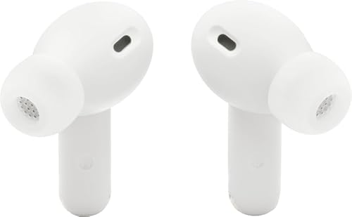 JBL Vibe Beam 2 - True Wireless Noise Cancelling Earbuds with JBL Pure Bass Sound & Smart Ambient technology, 4mics for crisp, clear calls, up to 40Hrs of Playback, IP54 Dust & Water resistant (White) 2