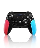 Picture of Wireless Switch Pro Controller for Nintendo Switch with Adjustable Turbo Function,Dual Vibration Function,Gyro 6-Axis and High Battery Life. Remote Gamepad Joystick for Switch Console, Red&Blue