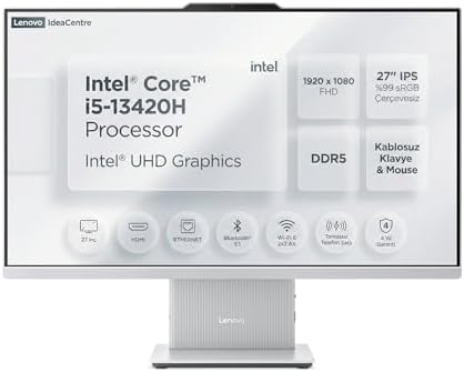 Lenovo IdeaCentre 27IRH9 i5-13420H 16GB 512GB SSD 27" FHD Freedos All In One Bilgisayar F0HM0045TR 001 - Görsel 1