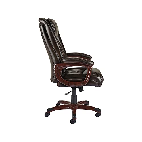 Staples 2263720 Westcliffe Bonded Leather Managers Chair Brown #TOP3
