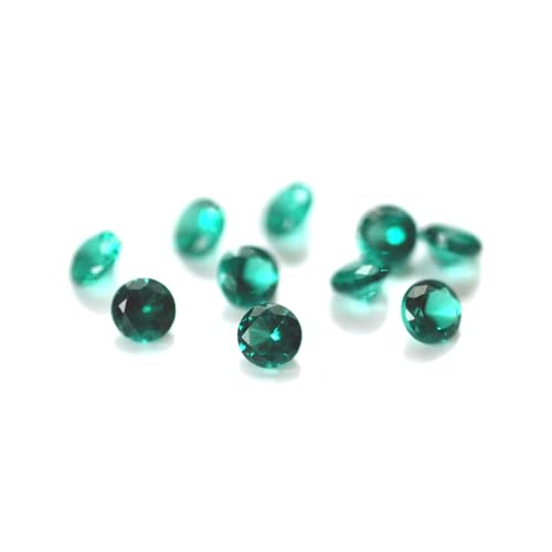 Émeraude de laboratoire ronde VVS1 vert éclatant pour la haute joaillerie DIY