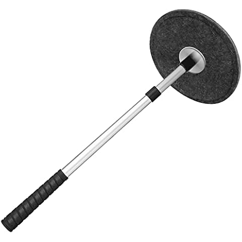 12 Inch Adjustable Fireplace Draft Stopper Plug Excluder- Felt Fireplace Plug Replacement Damper Tool for Save Energy Prevent Drafts and Debris Cover