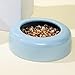 TEHAUX 1PC Ceramic Pet Bowl Flat Water Bowl Drinking Bowl Feeder for Dogs Cats Exotic Shorthair (Sky- Blue)- Pet Dog Feeder