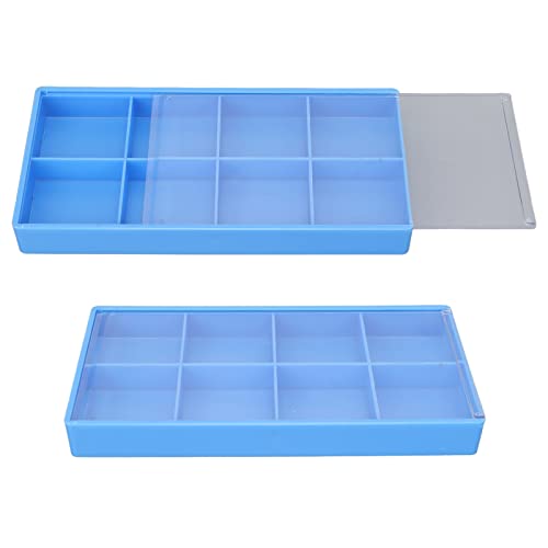 Cyrank Watch Parts Storage, 8 Slots Plastic Watch Parts Storage Box Watch Repair Tool/Watch Parts Storage Organizer Watchmaker Repairing Tools Storage Tray for Watches Movement Parts