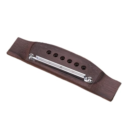 6 String Folk Guitar Wood Bridge Saddlywell Repair Kit, Durable Rosewood Bridge, Adjustable Wave, Great Replacement for Acoustic Guitar Enthusiasts