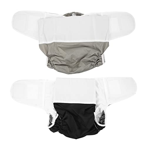 Yardwe Pañal Adulto Pañal de Pañales Ropa Interior: 2 Unids Pañales de Protección de Incontinencia Ancianos Reutilizables Impermeables a Prueba de Agua con La Absorbencia Máxima Pañales