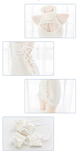 Image of Women's Backless Hollow Out Anime Cosplay Sexy Off The Shoulder Sweater Turtleneck Knitted Tank Top