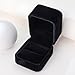 Niche-Finds Black Velvet Ring Box – Luxury Soft Velvet Jewelry Gift Box for Engagement, Wedding, Proposal & Storage (2.5″ Square)