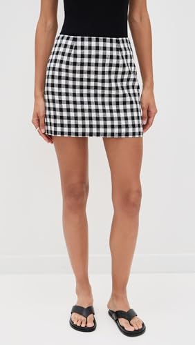 WAYF Women's Gracie Gingham Mini Skirt2