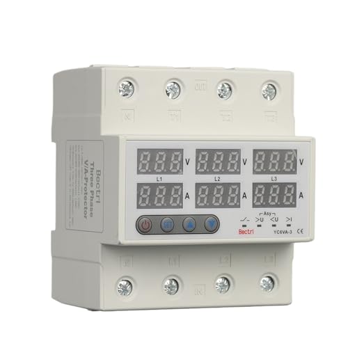 Voltmètre ampèremètre triphasé 100A haute précision pour tableau 3X220V