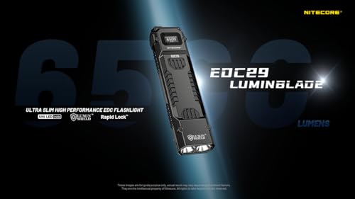 Nitecore EDC29-6500 Lumen Every Day Carry Rechargeable Flashlight with Eco-Sensa USB-C Charging Cable