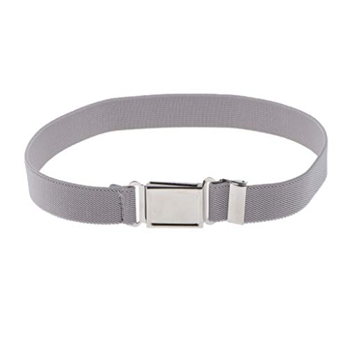 F Fityle Cinto De Lona De Crianças De 56 Cm Com Fivela Magnética Para Uniformes Escolares Cinza