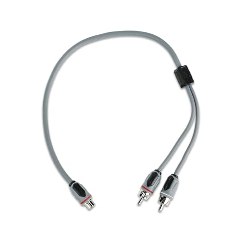 Image of Skar Audio SKMRCA1F2M 1-Female to 2-Male 1-Foot RCA Y Adapter Interconnect Cable