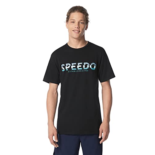 Speedo Men's Uv Swim Shirt Graphic Short Sleeve Tee