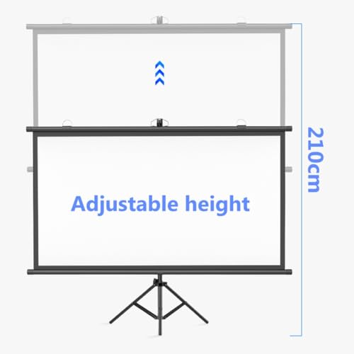 Pantalla portátil para proyector HD 4K de 60 pulgadas con soporte, formatos 16:9/4:3, resistente a arrugas, para pared o soporte, ideal para películas o presentaciones de oficina miniatura 6