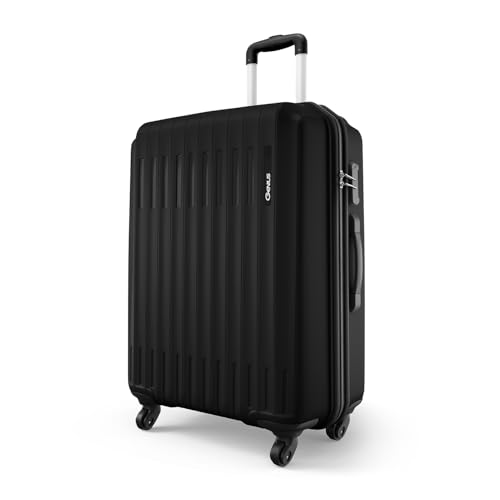 Image of Safari Genius Alley 75cm Large Size Check-in Trolley Bag Hard Case Polypropylene, 4 Spinner Wheels, 360 Degree Wheeling Luggage, Travel Bag, Suitcase for Travel, Trolley Bags for Travel, Black