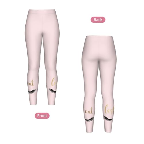 Leggings de compresión suaves para mujer con estampado de pestañas 4