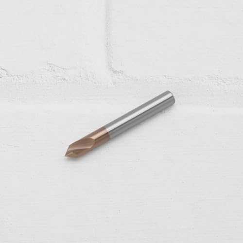 VGOL 2 Stück 6 mm Griff abgeschrägter Fräser Bohrer V-Nut 90 Grad Fräser mit TiSiN Beschichtung Hartlegierung Fräser zum Gravieren von Fasen