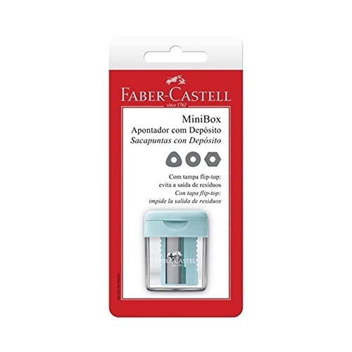 Apontador com Depósito Minibox, Faber-Castell, SM/MINIBOX, Multicor