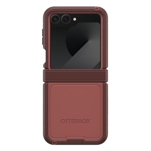 Image of OtterBox Galaxy Z Flip7 FE & Flip6 Defender Series XT Case - Red Clay | Tough, Rugged & Durable Samsung Galaxy Case with Magnets, Rugged Hinge Cover, Durable, Grippy Edges and Port Covers