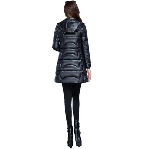 Manteau de neige solide pour femmes veste d'hiver à capuche