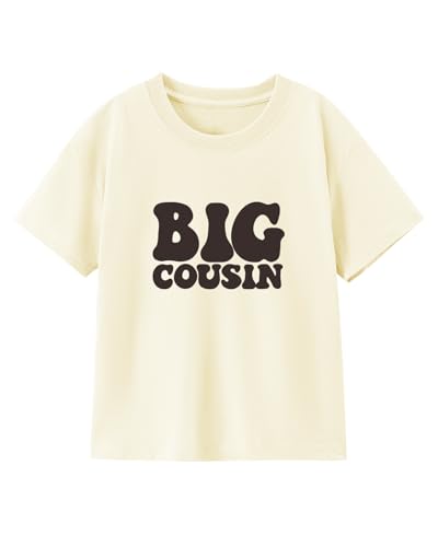 Cousin Crew Shirts for Kids Boys and Girls Baby T-Shirt Promoted to Big Cousin Toddler Summer Short Sleeve Tops Tee 2-8 Years
