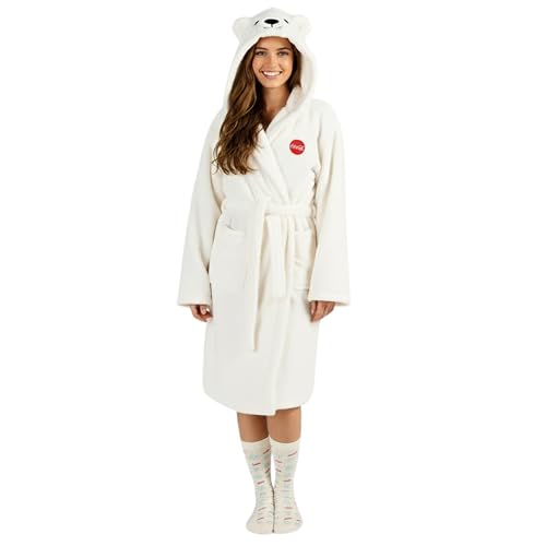 Photo de The Gift Scholars Adult 2XL Robe de Chambre, Ours Polaire Coca-Cola, XXL Peignoir Unisexe Coca-Cola Sherpa
