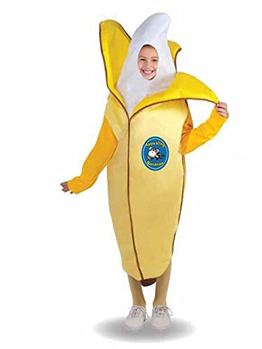 Rubies Appealing Banana Comfywear Hooded Jumpsuit for Kids, Unisex Medium