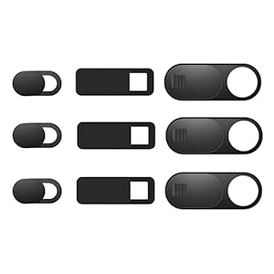 California JOS 6-Pack(Black) Ultra Thin 0.03 inch Webcam Camera Cover Slide Protect Privacy Security for MacBook Air, Laptop, iPad, iMac, PC, iPhone(More Options)
