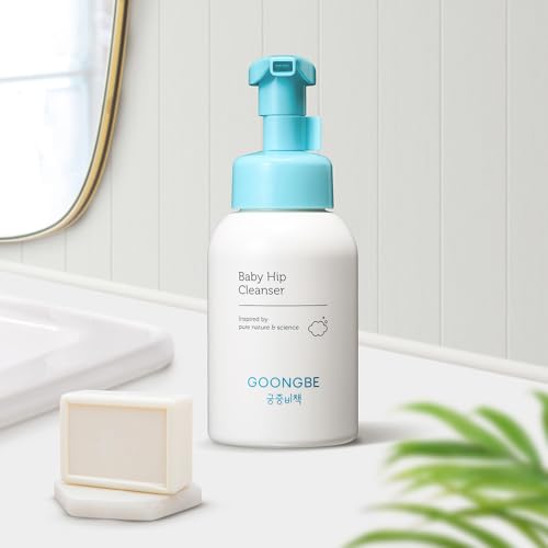 GOONGBE Baby Diapering Cleanser - Korean Baby Hip Buttocks Wash for Baby's Sensitive Skin - Dermatologically Tested - pH 5.5 Soft and Dense Bubble Foam, 10.1 fl.oz.