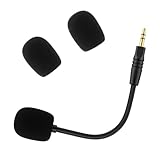 CLANMOU 交換用ゲームマイク Havit H2002D ゲーミングヘッドセット対応 取り外し可能なノイズキャンセリング クリスタルクリア ゲームマイク フォームカバー2個付き