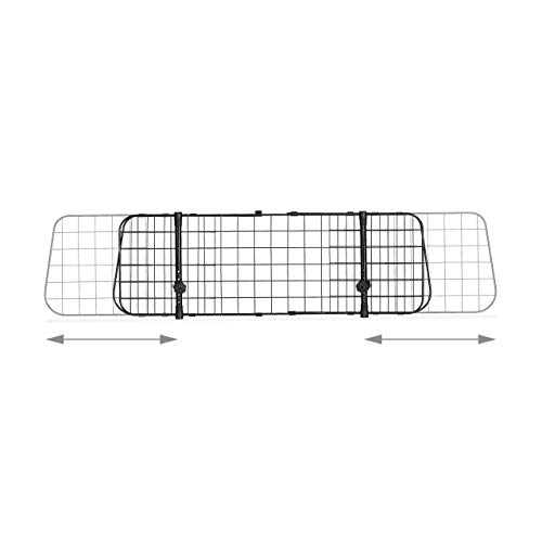 Relaxdays Hundegitter Auto, Trenngitter Universal, verstellbare Breite, Autogitter Maße H x B: 32 x 92-136 cm, schwarz