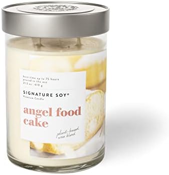 Signature Soy Lidded Angel Food Cake Scented Candle, Extra Large Jar