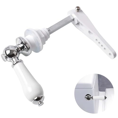 White Ceramic Toilet Flush Handle