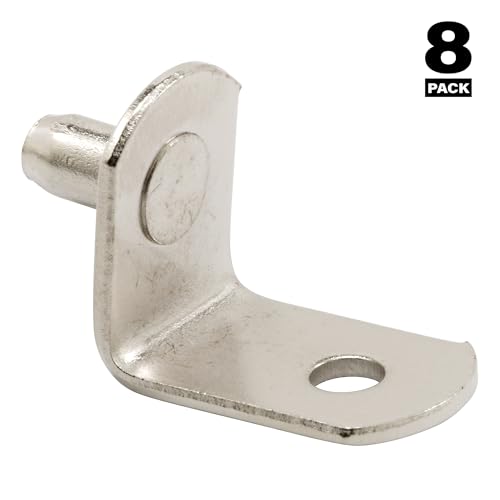 Image of Prime-Line U 10171 Shelf Support Peg, 5mm, Steel, Nickel Plated (8 Pack)