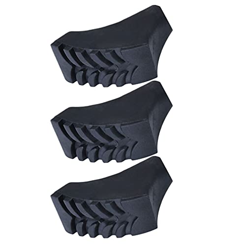 LIOOBO 3 pcs Walking Pole Rubber Tips Anti Slip Trekking Poles Replacement Tip Protectors Hiking Alpenstock Head Cover Caps Ends for Hiking Climbing