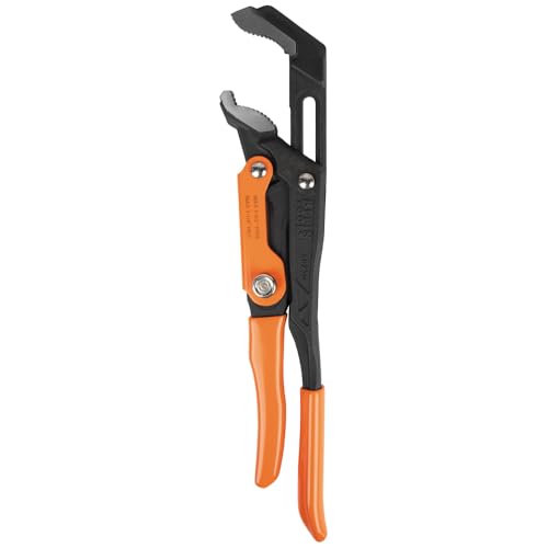 Image of Klein Tools 68230 Pipe Wrench, S-Jaw Quick-Adjust Plumbers Wrench Fits up to 1-1 /2-Inch Round Pipe and 1-1 /4-Inch Hex Nuts, 13-Inch