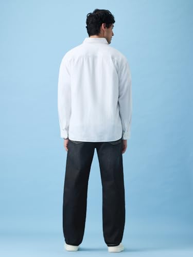 Image of The Souled Store Straight-Fit Denim: Men and Boys Cotton Blend Straight Fit Cargo Pockets Lightweight Everyday All-Season Denim Jeans