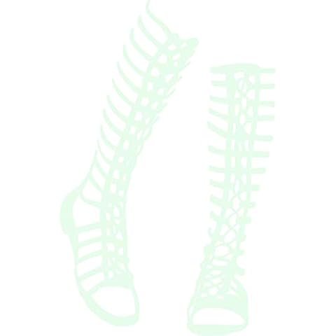 hBARSCI Gladiator Sandals Vinyl Decal - 5 Inches - for Cars, Trucks, Windows, Laptops, Tablets, Outdoor-Grade 6mil Thick Vinyl - Glow in The Dark Cover