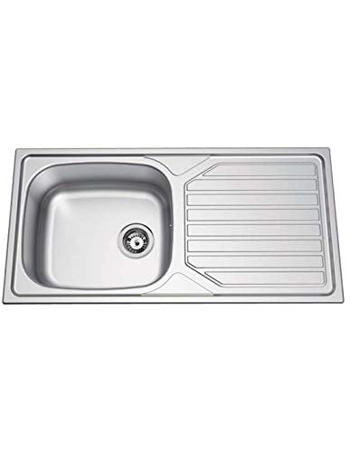 PDM FREGADERO DE COCINA UN SENO CON ESCURRIDOR OKIO LINE 104 DE RODI 100X50CM 15 A�OS DE GARANT�A