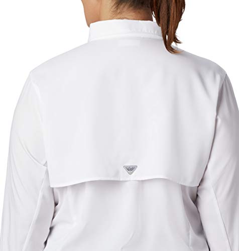 Columbia Women’s PFG Tamiami II Long Sleeve Shirt , White, Medium