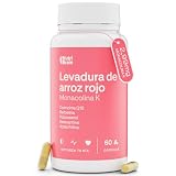Levadura de Arroz Rojo con CoQ10 | Monacolina K Concentrada | Envase XXL - 2 meses | con Berberina + Astaxantina + Ácido Fólico | Regula Colesterol y Triglicéridos | 60 Cápsulas